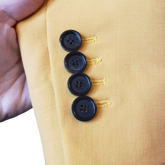 Kwaidan Editions Lemon Yellow Tailored Blazer Jacket Olivia Wilde Style Bright - Picture 16 of 16